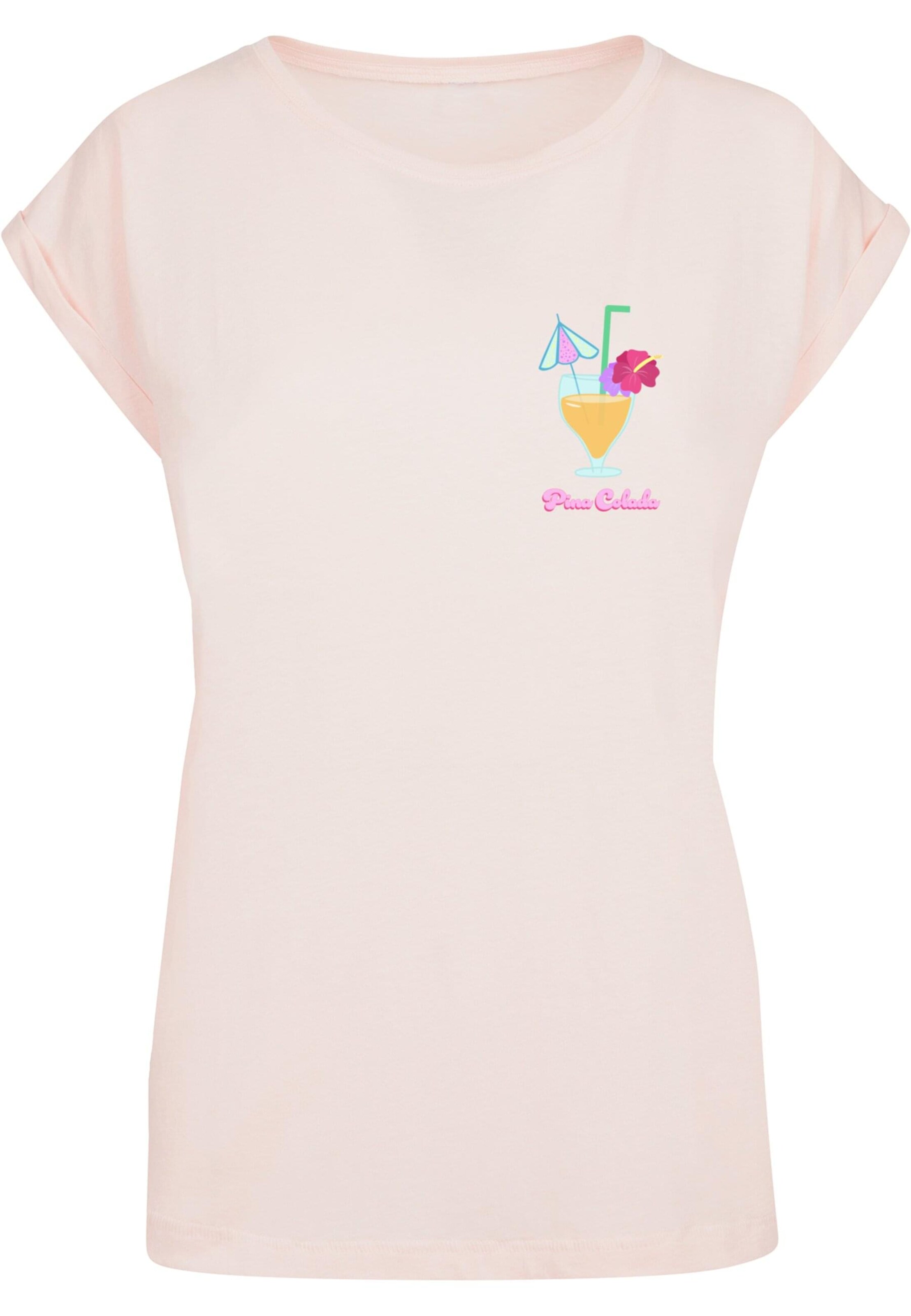 Merchcode Shirt 'Pina Colada' in Roze: voorkant