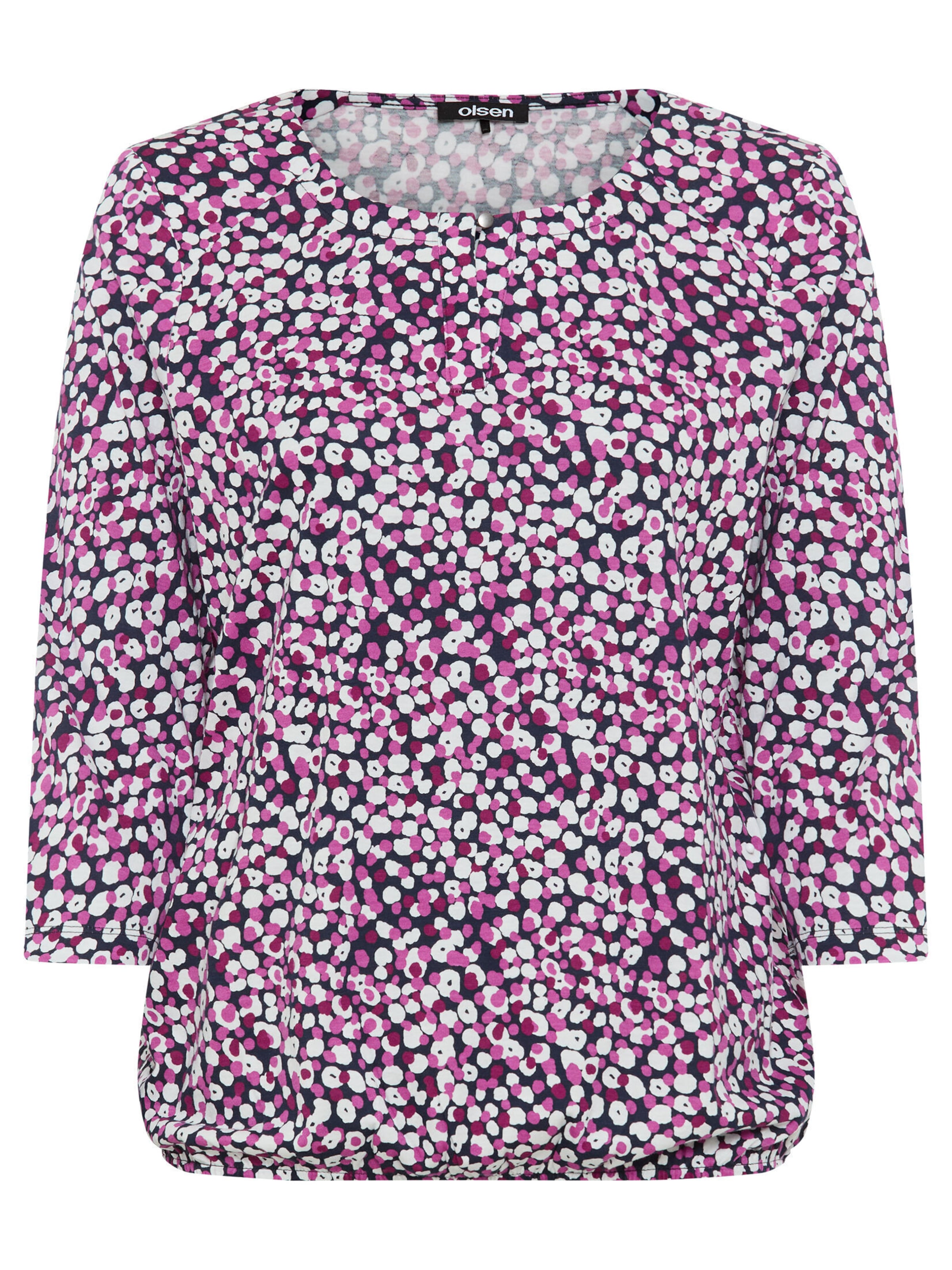 Olsen Shirt, mit elastischem Saum in Lila: Vorderseite