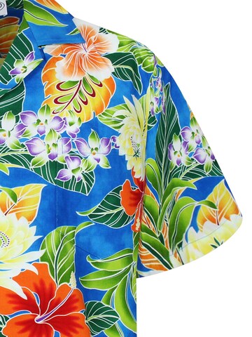Pacific Legend Regular fit Button Up Shirt 'New Flower' in Blue