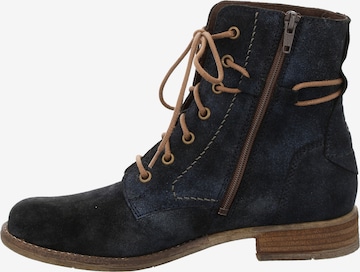 JOSEF SEIBEL Lace-Up Ankle Boots 'Sienna' in Blue