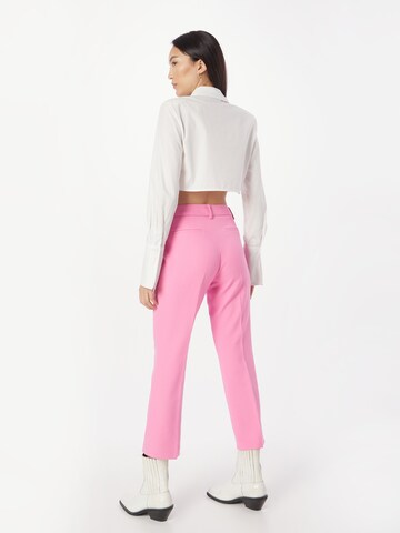 Bootcut Pantalon à plis MORE & MORE en rose