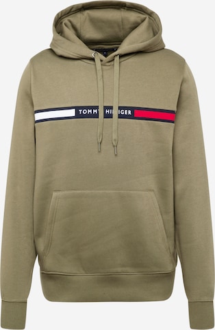 Sweat-shirt TOMMY HILFIGER en vert : devant