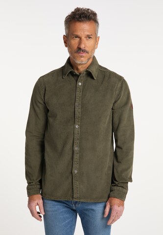 DreiMaster Vintage Regular fit Button Up Shirt in Green: front