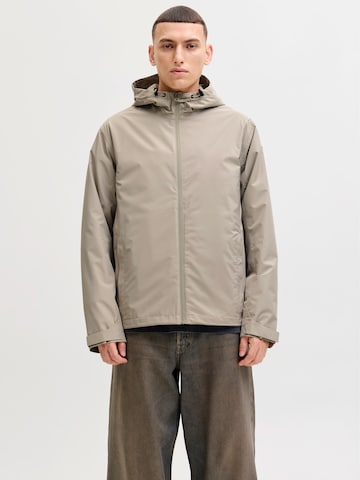 JACK & JONES Φθινοπωρινό και ανοιξιάτικο μπουφάν σε γκρι: μπροστά