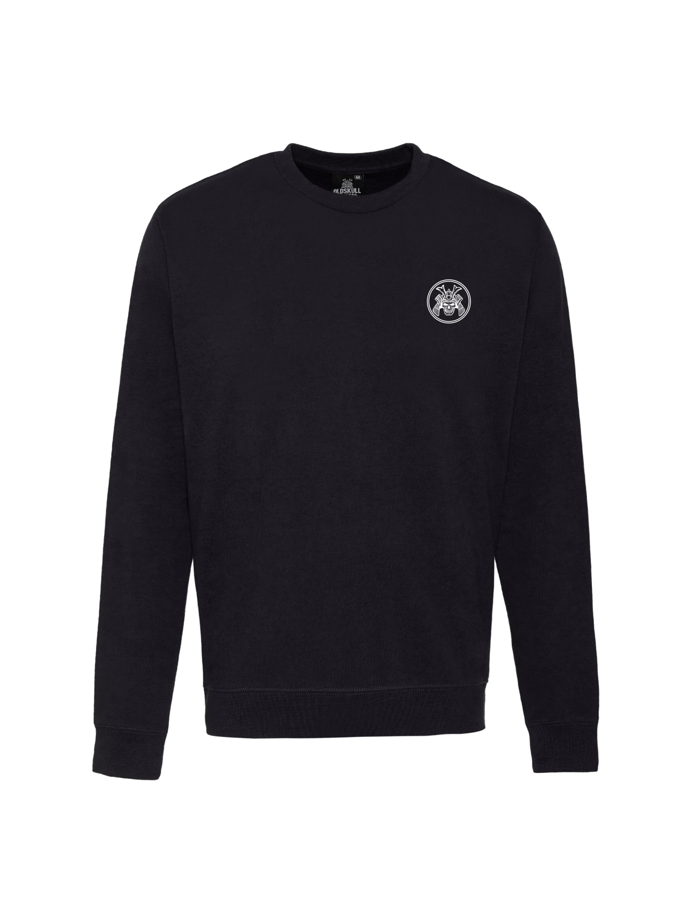 Oldskull Sweatshirt 'Samurai' in Black: front