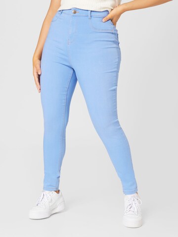 Dorothy Perkins Curve Skinny Jeans 'Frankie' in Blauw: voorkant