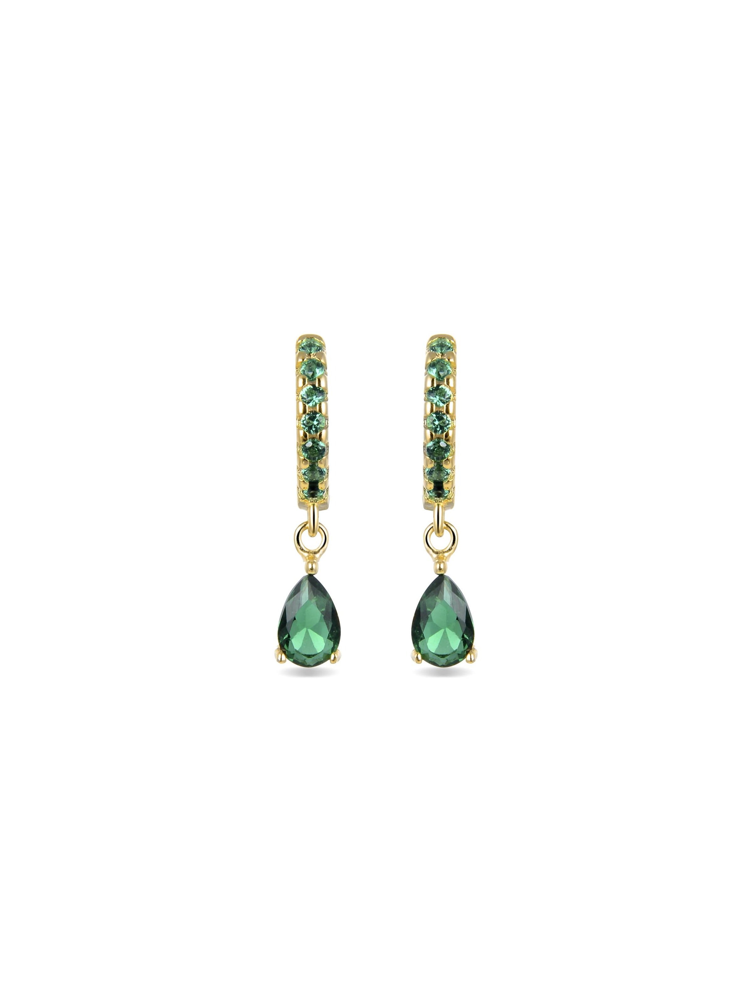 Luxenter - Brincos 'Intheon' em verde: frente