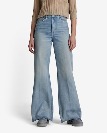 G-Star RAW Wide leg Jeans in Blauw: voorkant