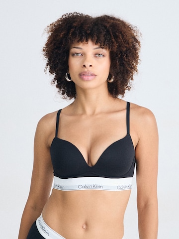 Push-up Soutien-gorge Calvin Klein Underwear en noir : devant