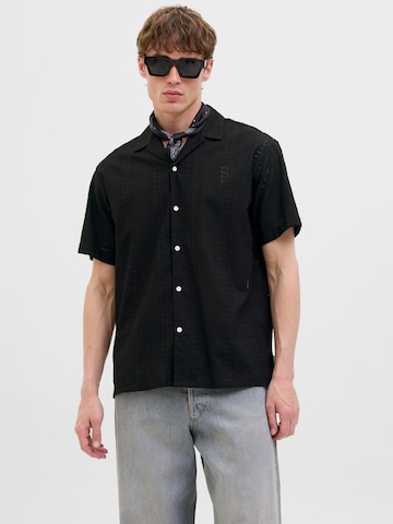 JACK & JONES Comfort Fit Skjorte i sort: forside