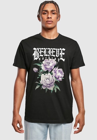 Mister Tee - Camiseta 'Believe Nothing' en negro: frente