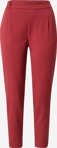 VILA Pleat-front trousers 'VIVarone' in Red: front