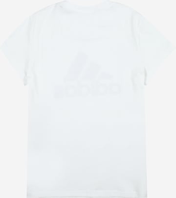 balta ADIDAS SPORTSWEAR Sportiniai marškinėliai 'Essentials Big Logo '