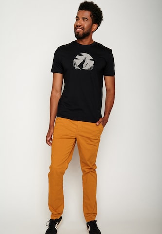 GREENBOMB Shirt 'Nature Clouds Ride' in Zwart