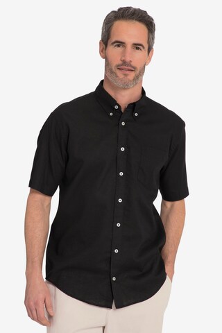 JP1880 Regular fit Button Up Shirt in Black: front