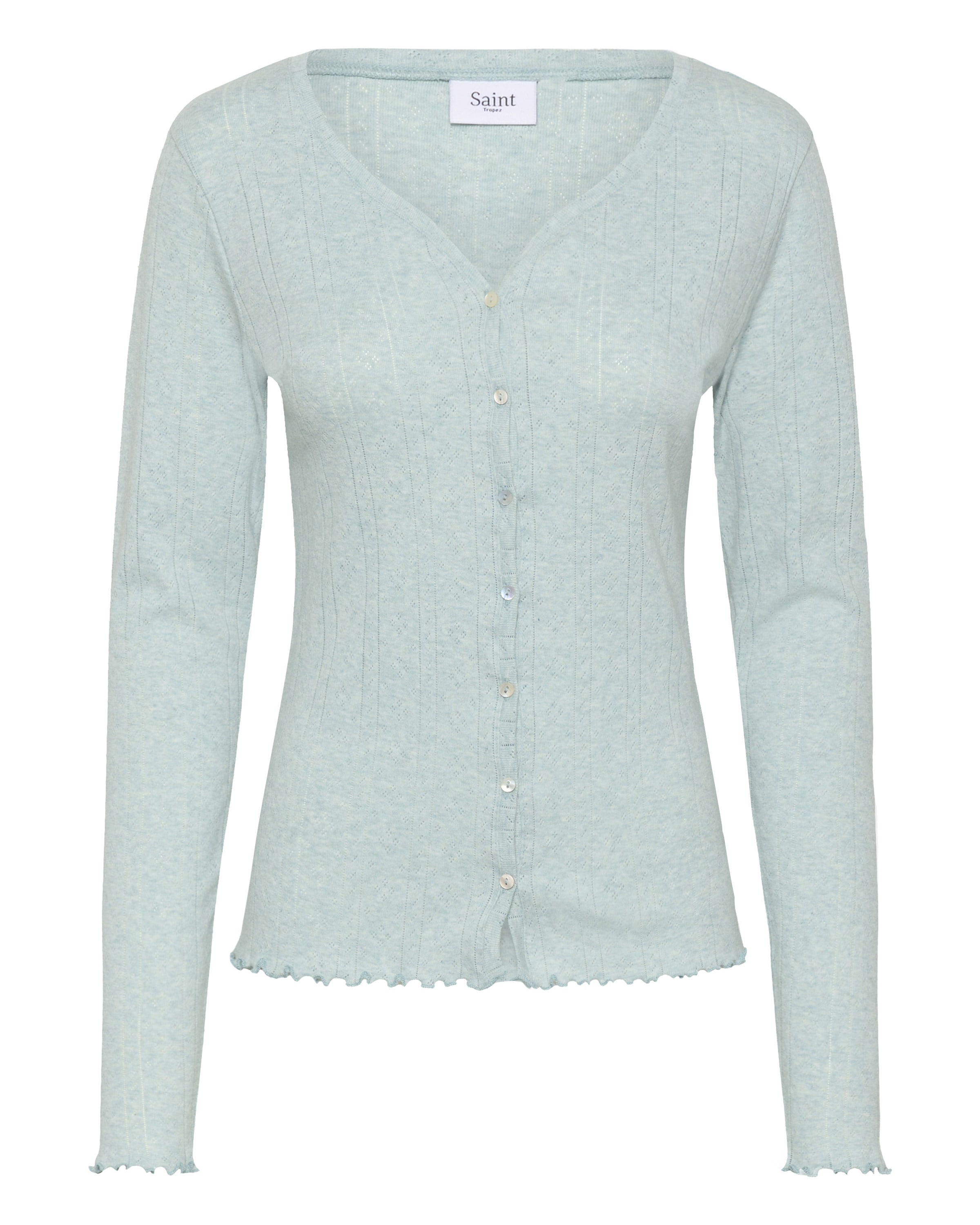 SAINT TROPEZ Knit cardigan 'Gru' in Blue: front
