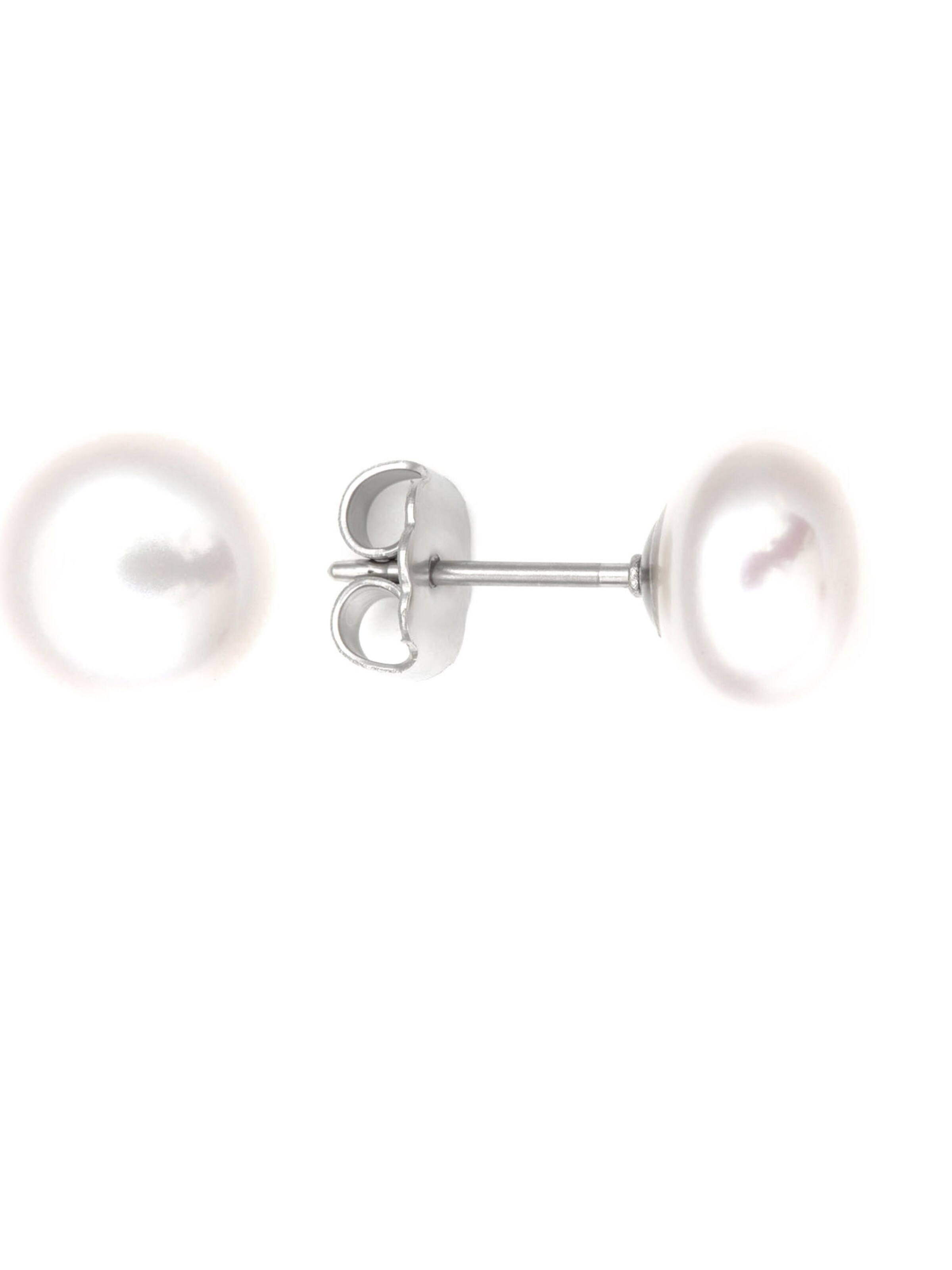 Boucles d'oreilles 'Perle' Heideman en blanc : devant