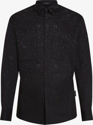 Slim fit Cămașă de la Karl Lagerfeld pe negru: față