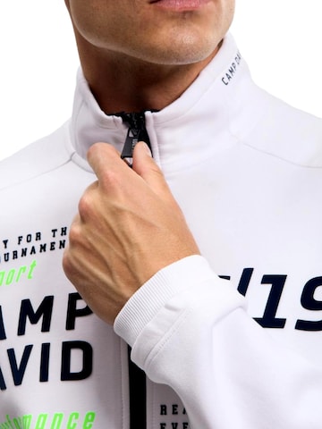 CAMP DAVID Sweat jacket 'Game.Set.Match' in White