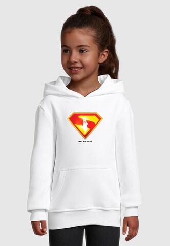 ABSOLUTE CULT Kids Superman Logo Take Me Home Basic Hoody ' ' in Weiß: Vorderseite