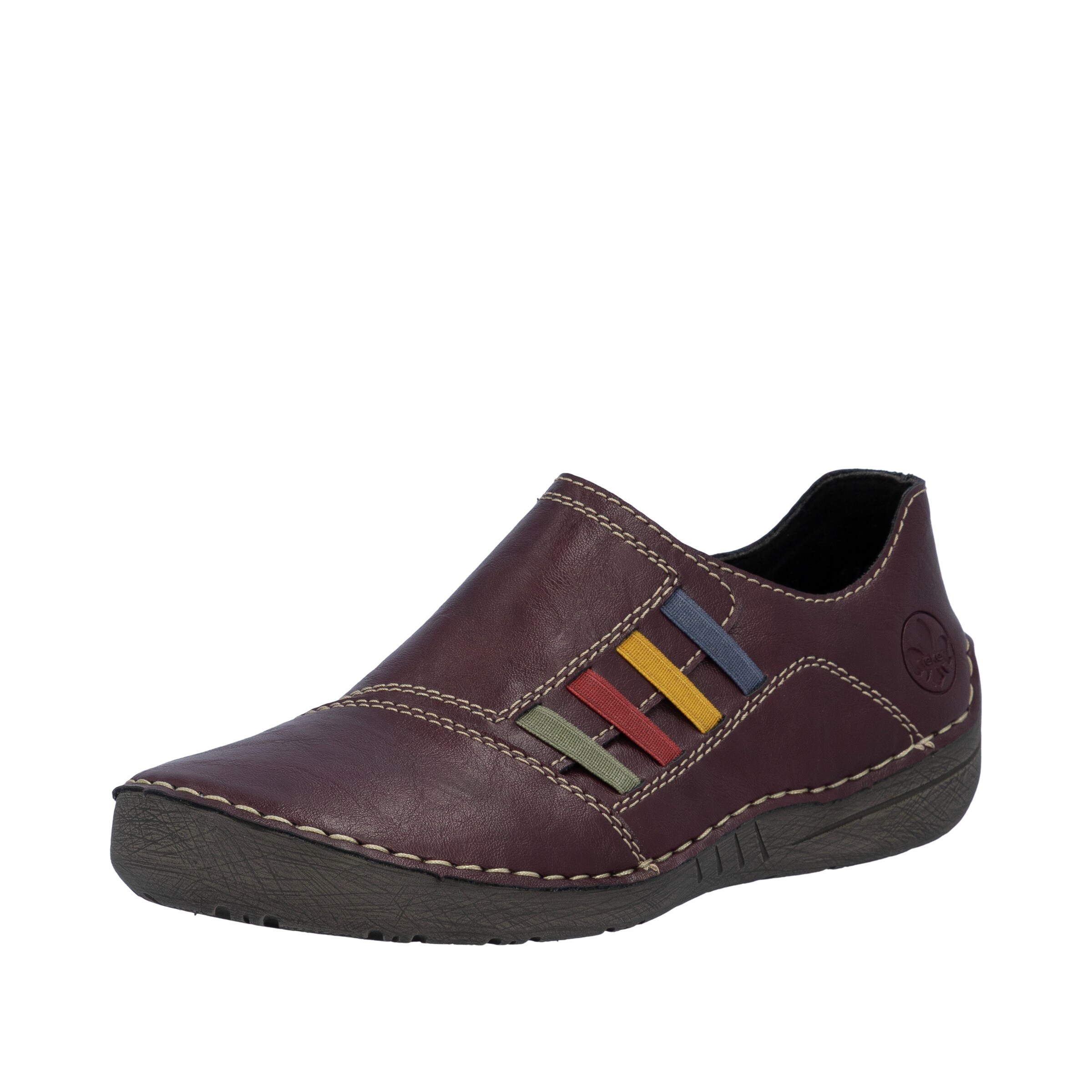 Chaussure basse Rieker en violet : devant