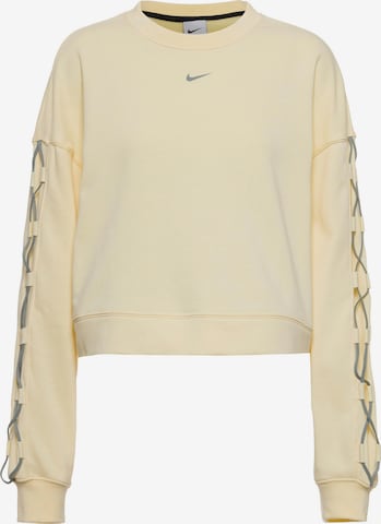 NIKE Athletic Sweatshirt 'DF' in Yellow: front