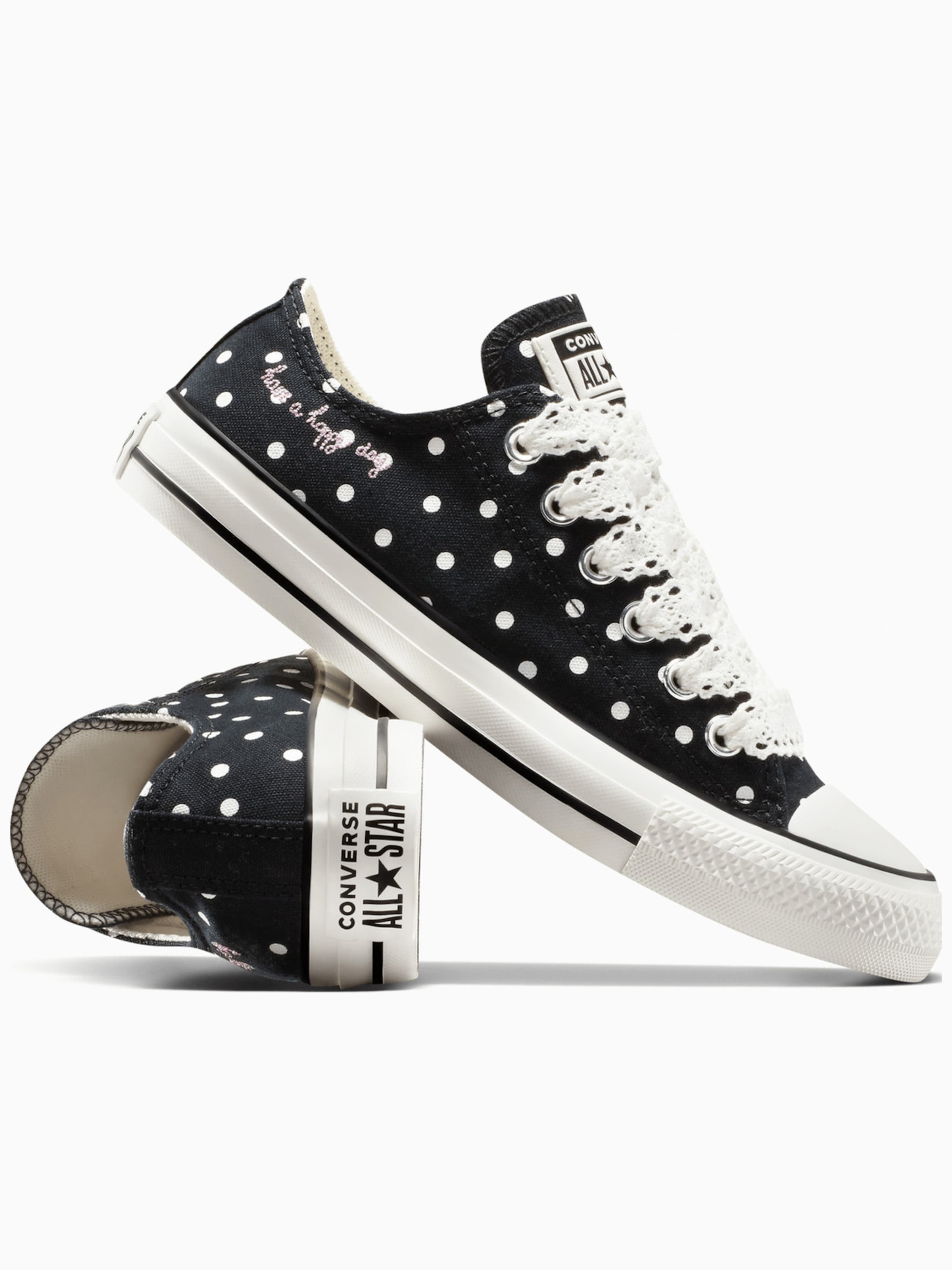 CONVERSE - Zapatillas deportivas bajas 'Converse Chuck Taylor All Star Polka Dot' en negro: frente