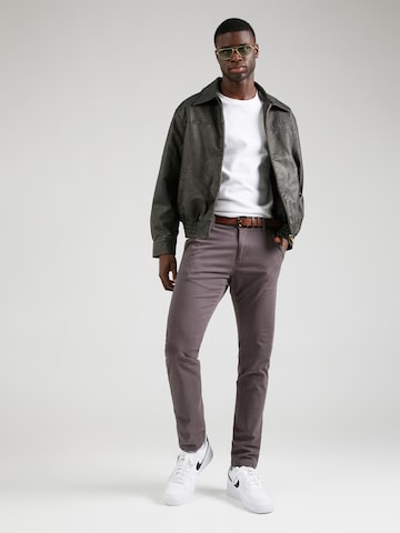 INDICODE JEANS Slim fit Chino trousers 'GOWER' in Grey