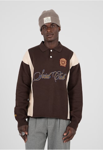 Pull-over 'Clubhouse' Prohibited en marron : devant