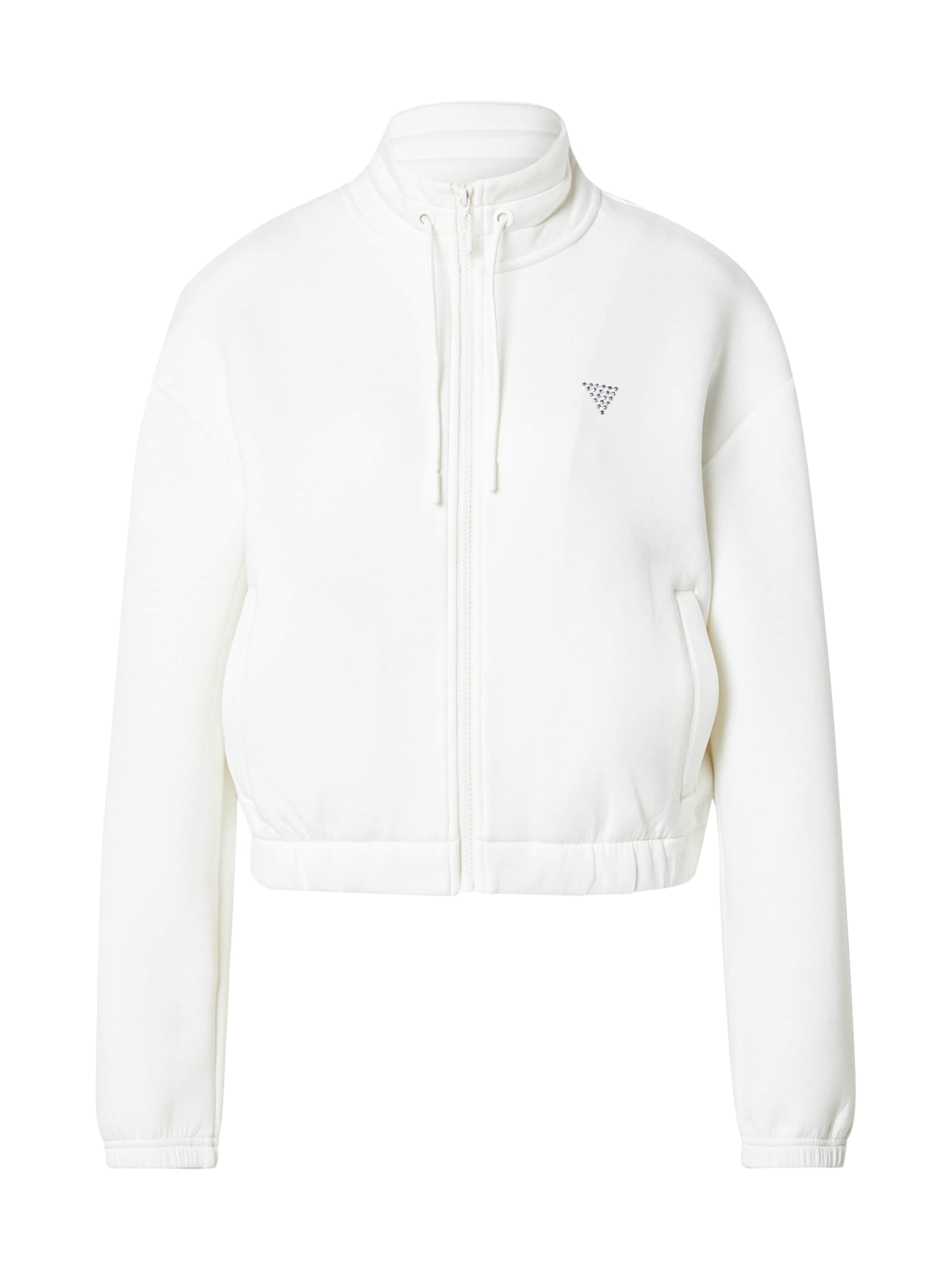 GUESS - Casaco de treino em moletão 'CECILIA' em branco: frente