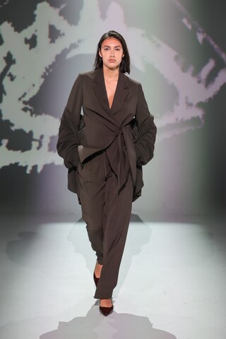 WE Fashion Regular Broek in Bruin