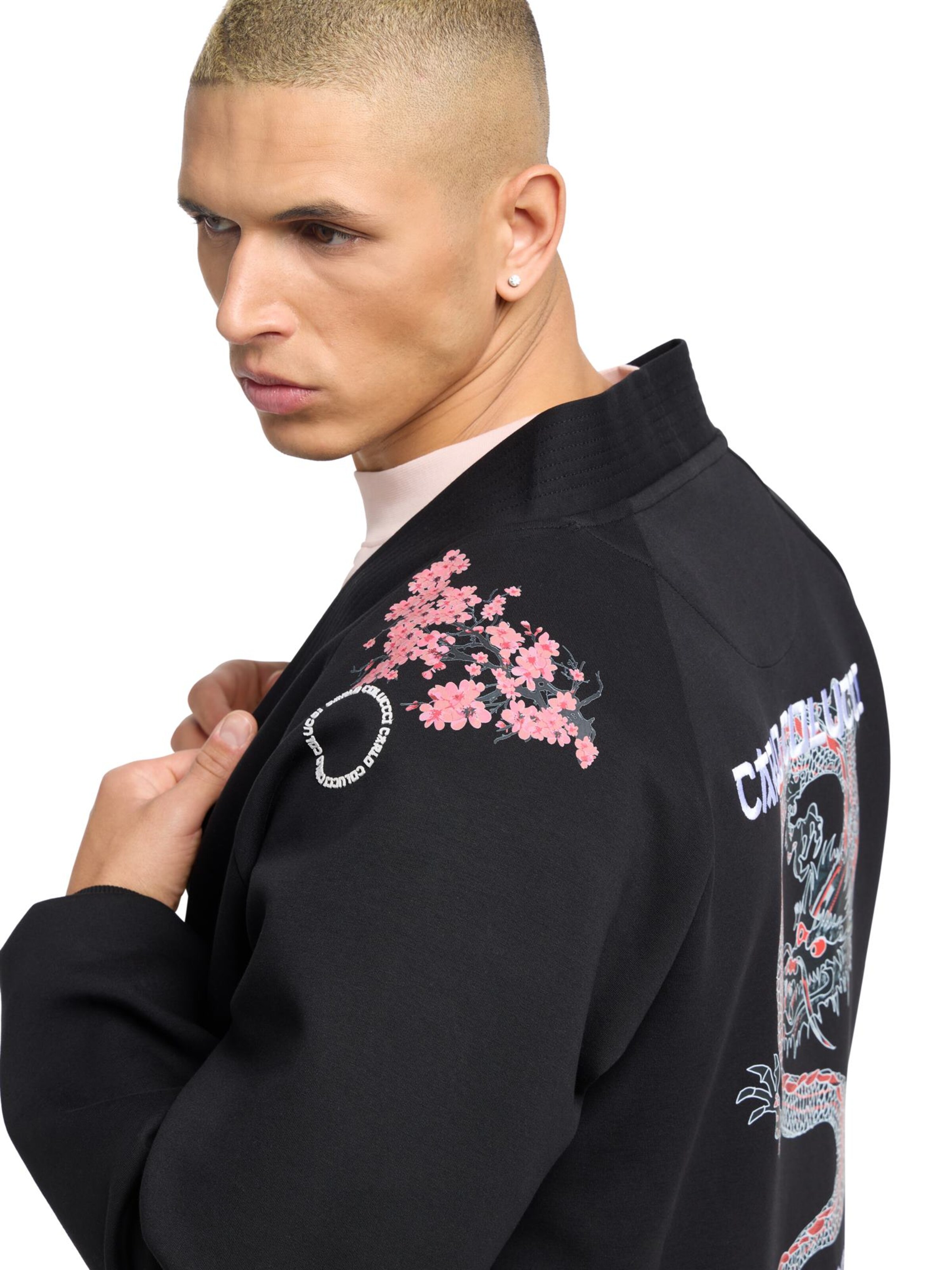 Carlo Colucci Sweatshirt 'Dusini' in Zwart