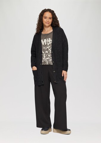 QS Gebreid vest in Zwart