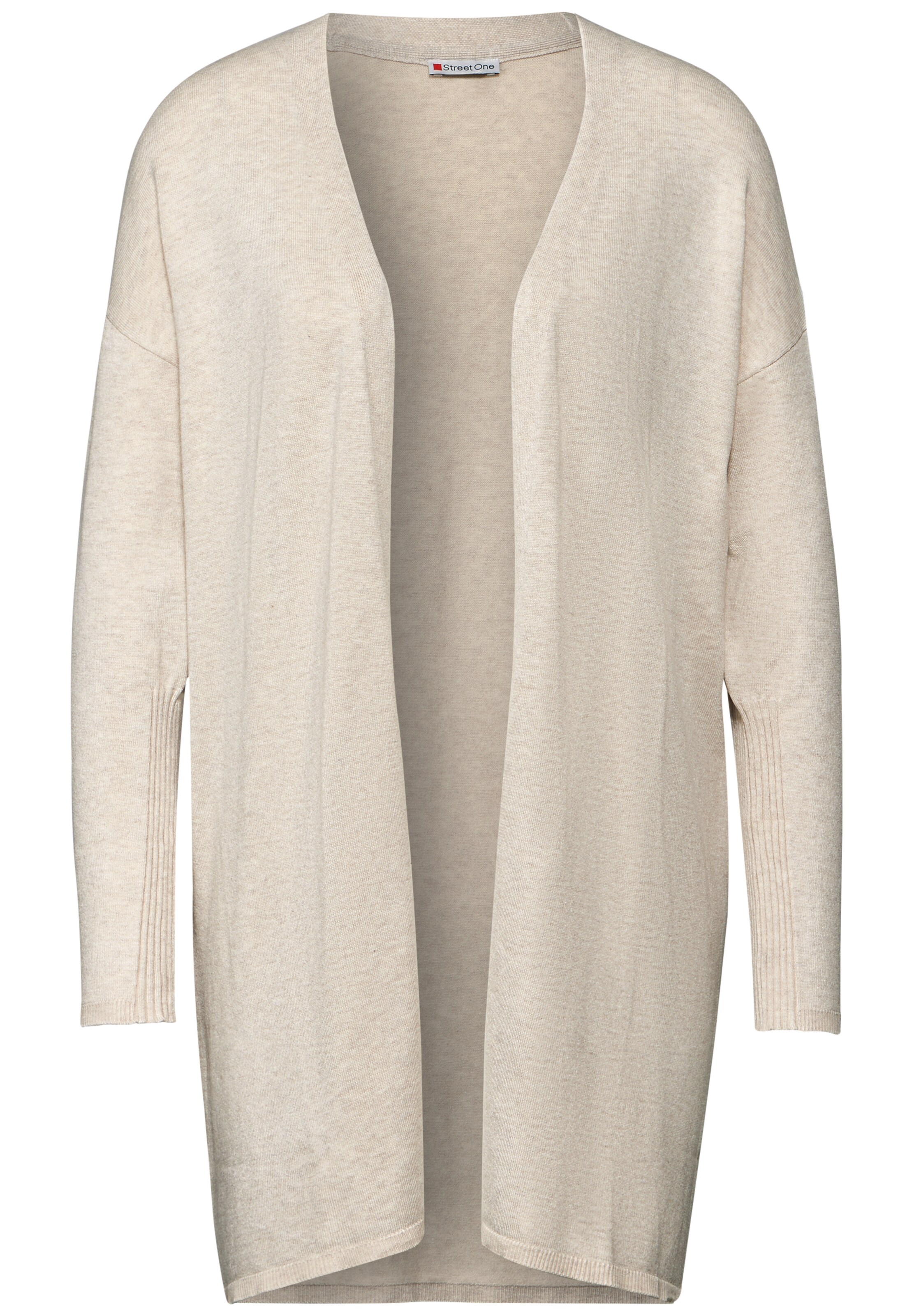 STREET ONE Langer Cardigan in Beige: Vorderseite