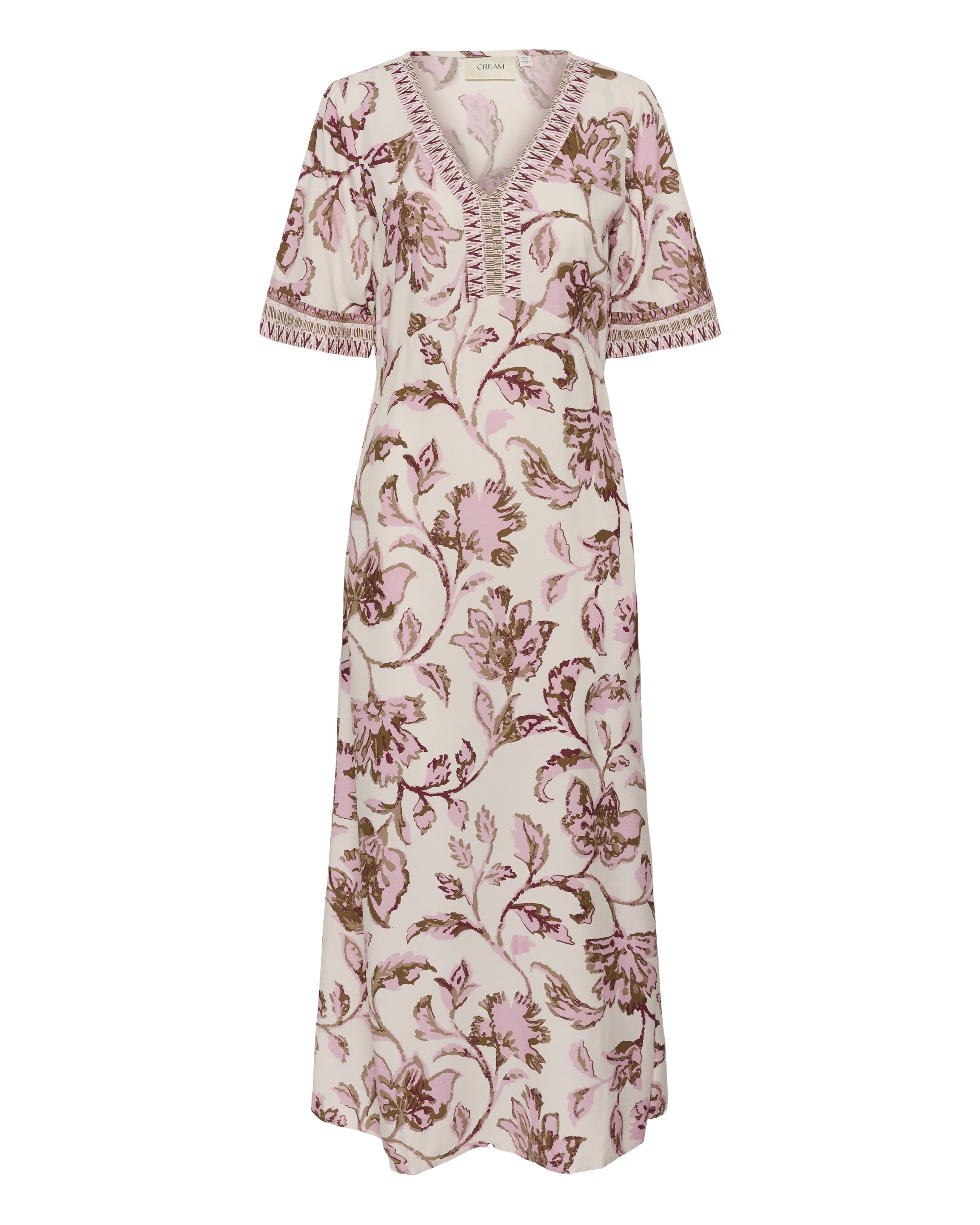 Cream Dress 'Tiah' in Beige / Brown / Pink, Item view