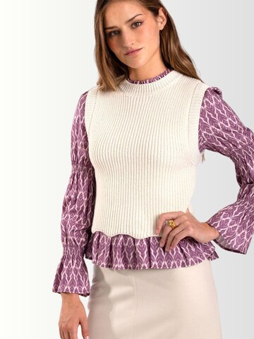 THE-ARE - Pullover em branco: frente
