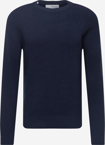 Pull-over 'Irven' SELECTED HOMME en bleu : devant