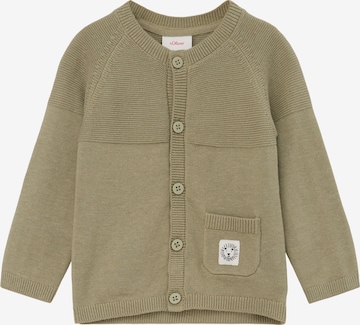 s.Oliver Knit Cardigan in Green: front