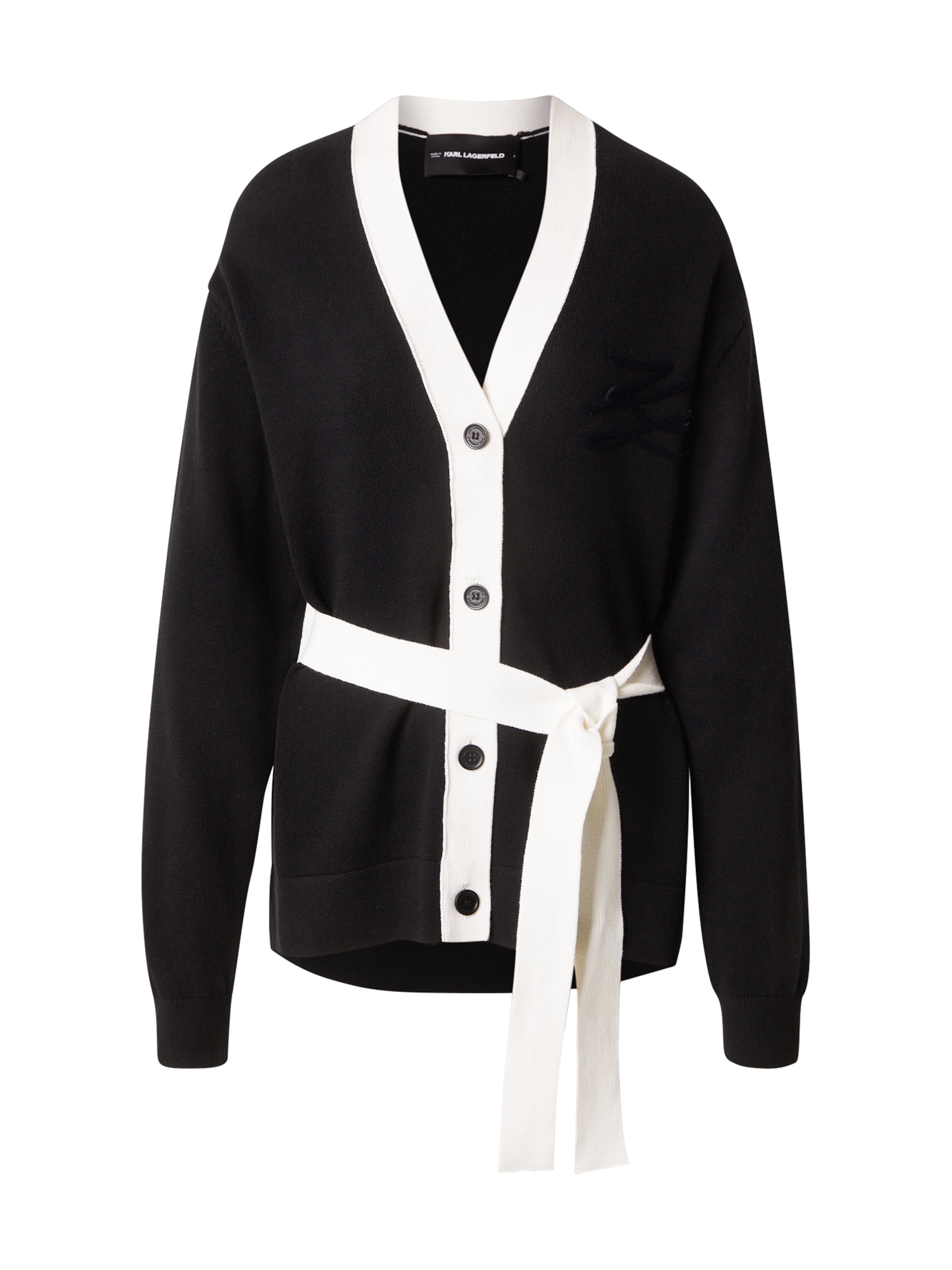 Karl Lagerfeld Strickjacke in Schwarz: Vorderseite