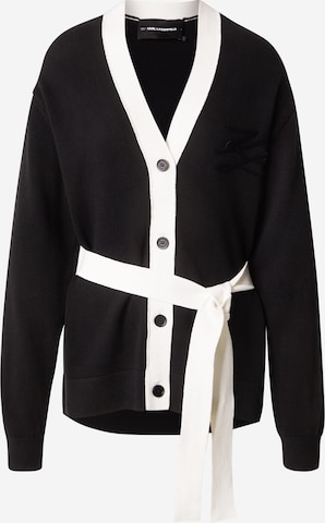 juoda Karl Lagerfeld Kardiganas: priekis
