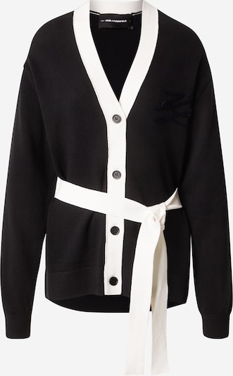 Karl Lagerfeld Kardigan u crna / bijela, Pregled proizvoda