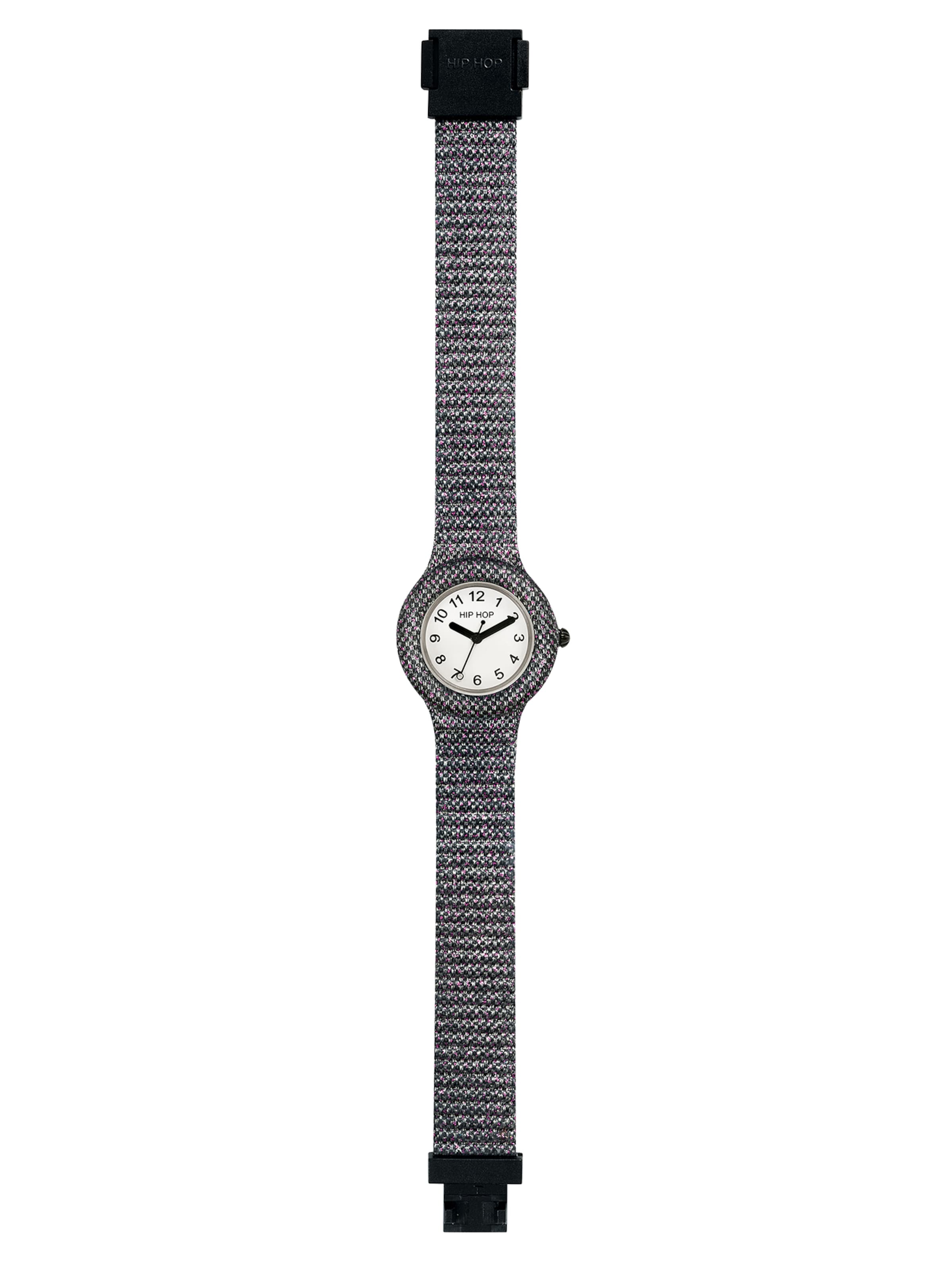 Hip Hop Analoog horloge 'Shimmer Crush' in Zwart