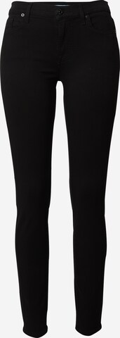 7 for all mankind Skinny Jeans in Black: front