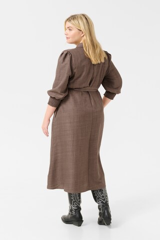 KAFFE CURVE Blousejurk 'Ellinor' in Grijs
