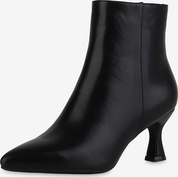 Van Hill Enkellaarsjes 'Ingrid' in Zwart: voorkant