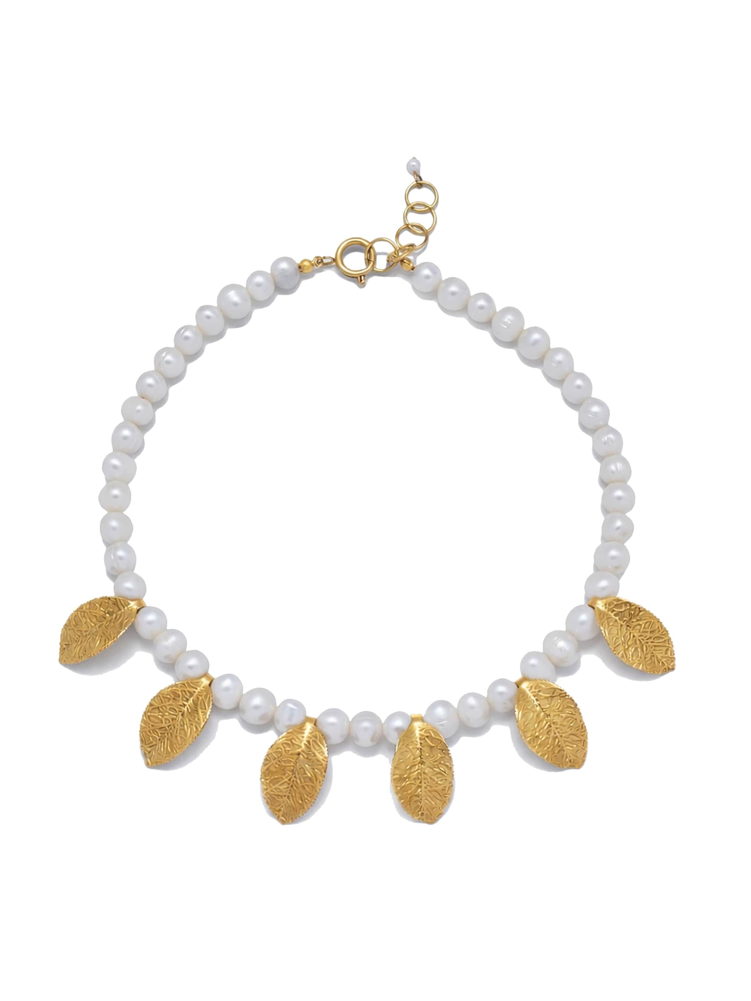 PUABI Necklace 'Ereshka' in White: front