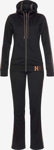 H.I.S Sweatsuit in Black: front