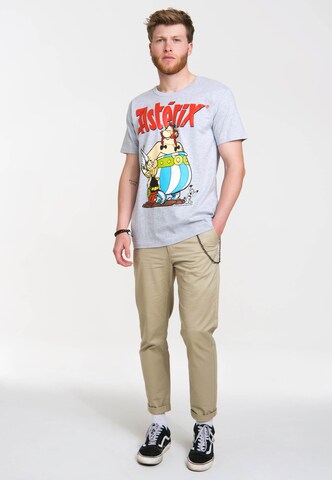 LOGOSHIRT Shirt 'Asterix & Obelix' in Grey