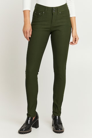 Fransa Skinny Pants 'Zalin' in Green: front