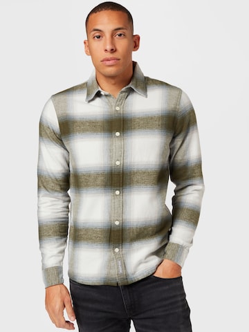 HOLLISTER Regular fit Button Up Shirt 'HOLIDAY' in Green: front